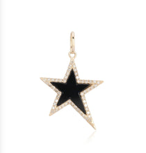 Load image into Gallery viewer, &quot;Rockstar&quot; onyx diamond charm
